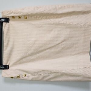 Antonio Melani Yellow and White Striped Skirt Size 6